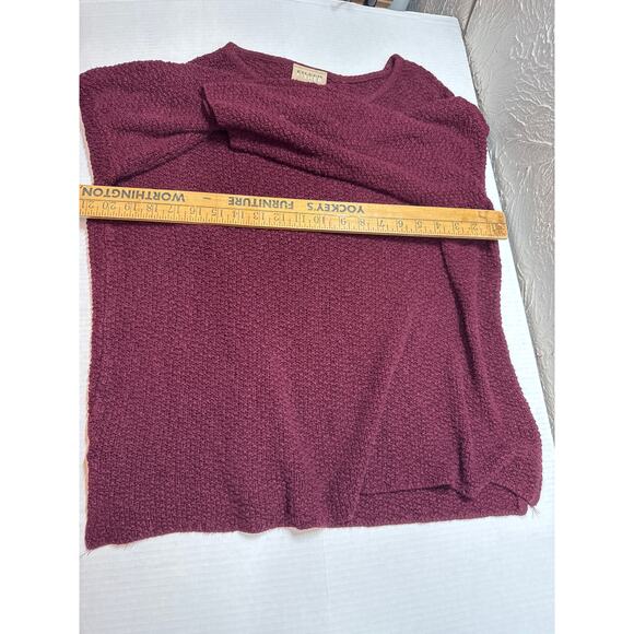 Eileen Fisher Linen Blend Round Neck Sweater Burgundy Tunic Size Large - Picture 5 of 5